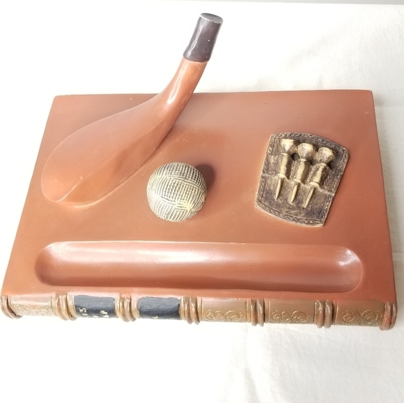 Rules of Golf Desk Pen Holder Figurine Sculpture - Picture 1 of 11